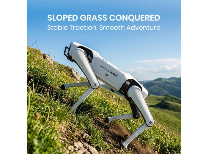 DOBOT Rover X1 Air Quadruped Robot Dog | Beginner Friendly AI Robotic Companion, 4-Leg Robot with Autonomous Follow, Graphical Block Programming, Dog Walking Mode, 30° Climbing