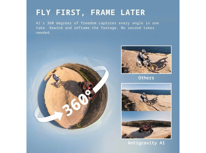 Antigravity A1 Standard Bundle, 360 FPV Drone with 8K Camera for Beginners