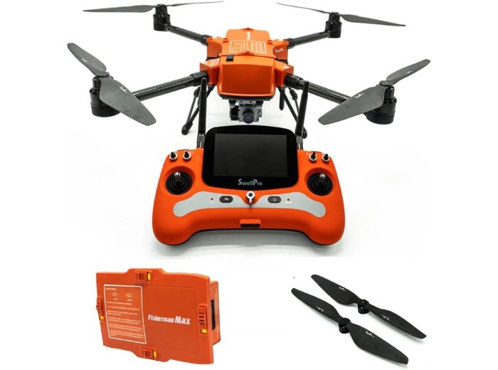 Swellpro Fisherman MAX Heavy Lift Fishing Drone with 4K Camera 3.5kg Bait Release FD2 Waterproof Drone IP67 Fish Finder (FD2 Advanced Version)