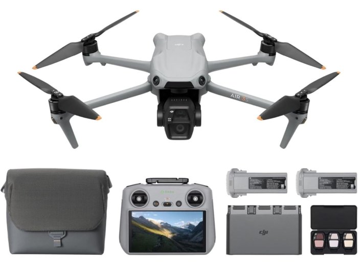 DJI Air 3S Fly More Combo (RC 2 Screen Remote Controller), 4K Drone