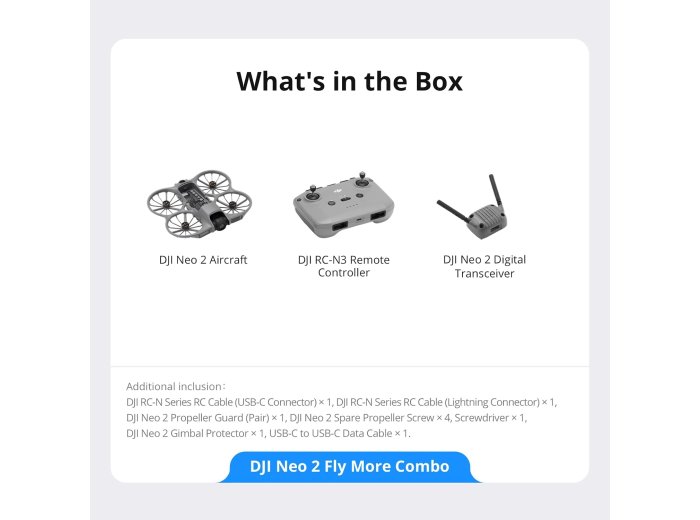 DJI Neo 2 Digital Transceiver Combo with RC-N3 Remote Controller,4K Drone for Beginners, 150g Self Flying Drone