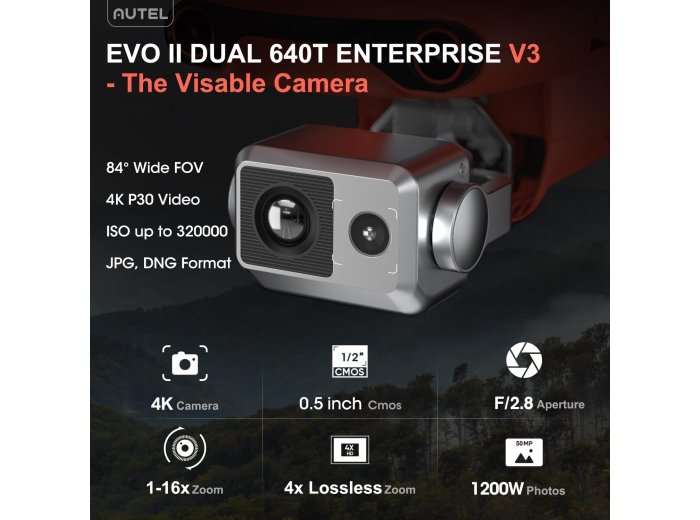 Autel Robotics EVO II Dual 640T Enterprise V3, 640 * 512 T~hermal Imaging
