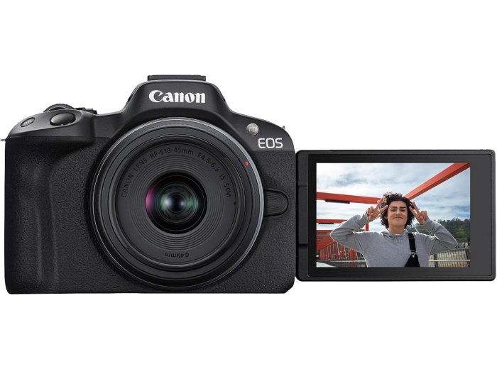 Canon EOS R50 Mirrorless Camera with 18-45mm Lens (5811C012) Bundle