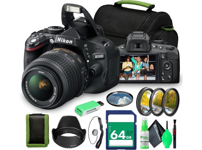 Nikon D5100 SLR DSLR Camera with 18-55mm Lens (25478) Bundle