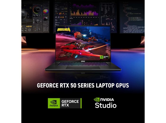 msi Stealth 16 AI+ 16” 240Hz QHD+ OLED Gaming Laptop: Intel Core Ultra 9 386H, NVIDIA Geforce RTX 5070Ti, 32GB DDR5, 1TB NVMe SSD, Wi-Fi 7, Win 11 Home: Charcoal Black B3WH-036US