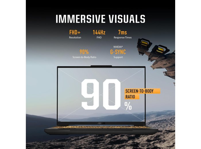 ASUS TUF Gaming F16 (2024) Gaming Laptop, 16” FHD+ 144Hz IPS-Level 16:10 Display, Intel® Core™ 5 210H Processor, NVIDIA® GeForce RTX™ 4050, 8GB DDR5, 512GB PCIe Gen4 SSD, Wi-Fi 6, Windows 11 Home
